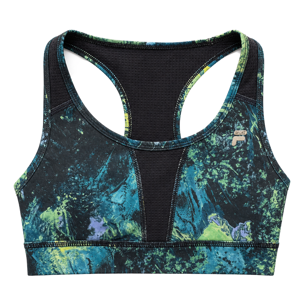 Fila Sport Women's Racerback Athletic Sports Bra with Mesh Detail 1