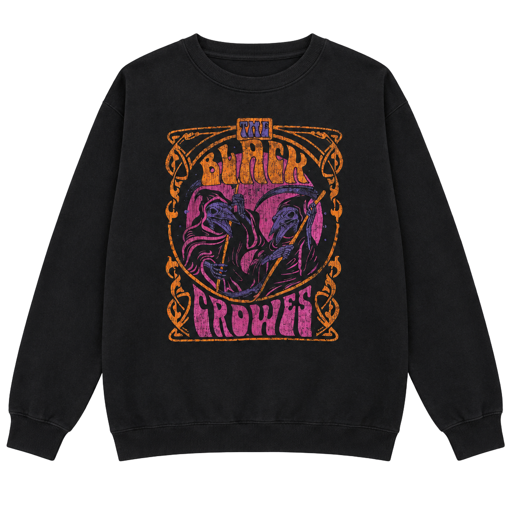 The Black Crowes Band Sweatshirt Black Graphic Print 1