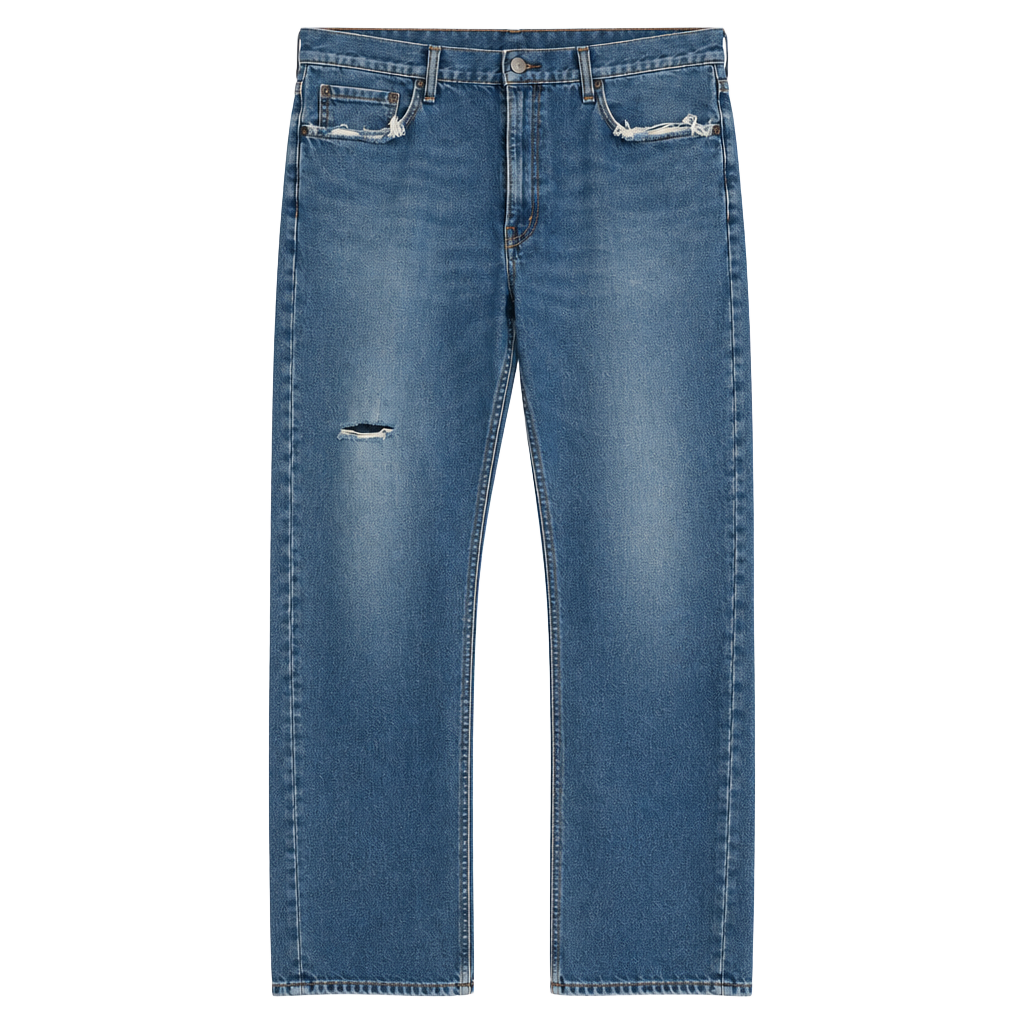Levi's Jeans Size 42x32 Blue Distressed Denim 1