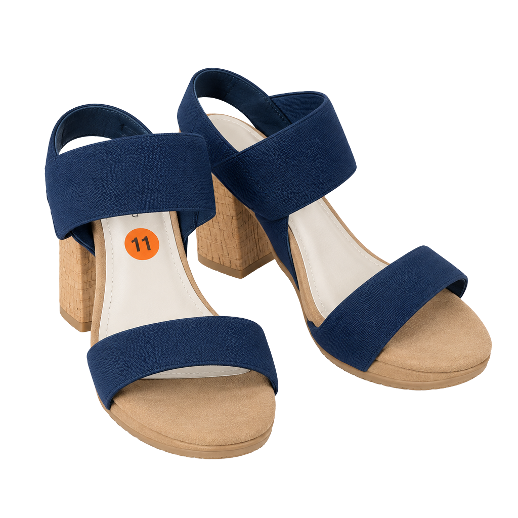 Chinese Laundry Wedge Sandals Size 7.5 Blue Platform Heels 1