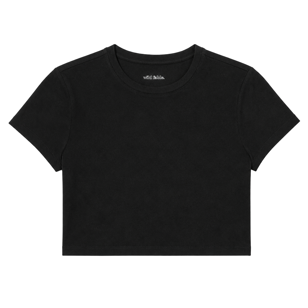 Wild Fable Black Crop Top T-Shirt 1