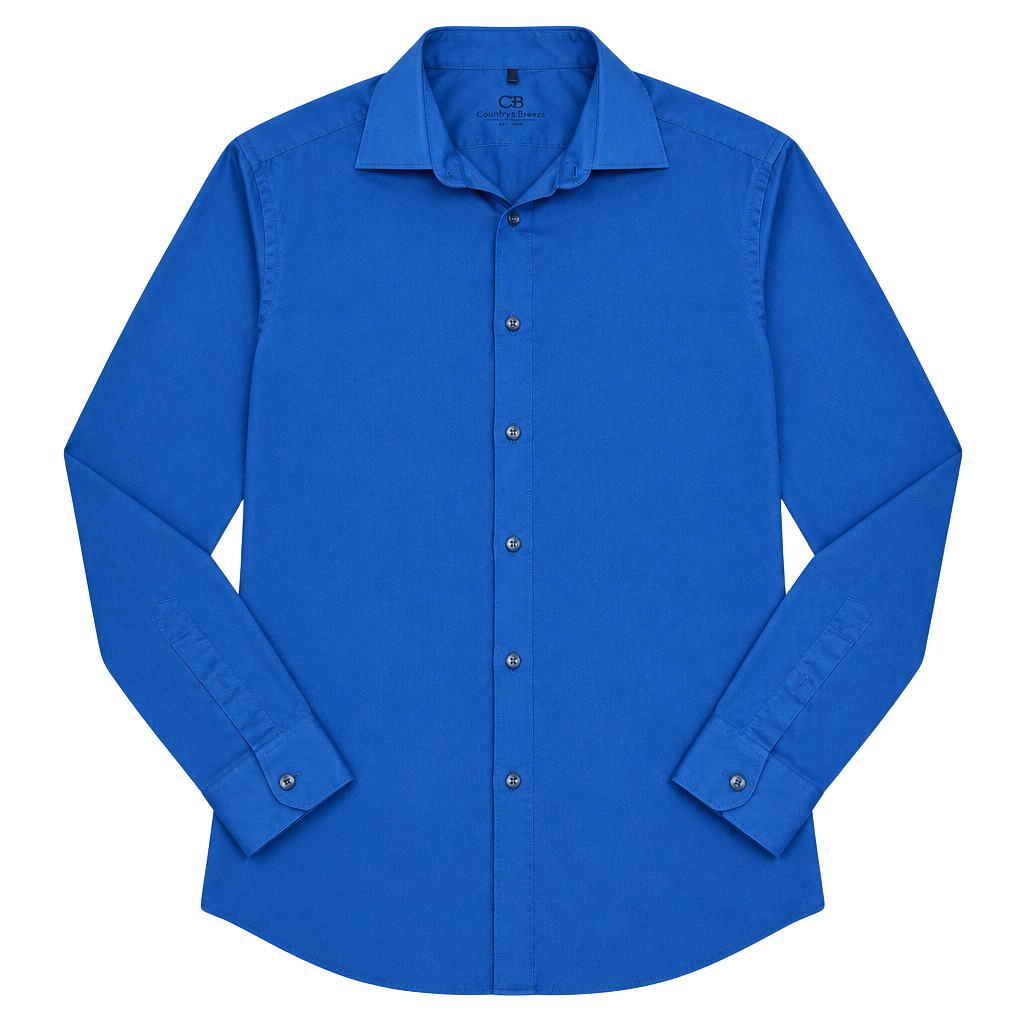 Geoffrey Beene Dress Shirt Size 16.5 36/37 Blue Slim Fit Wrinkle Free 1