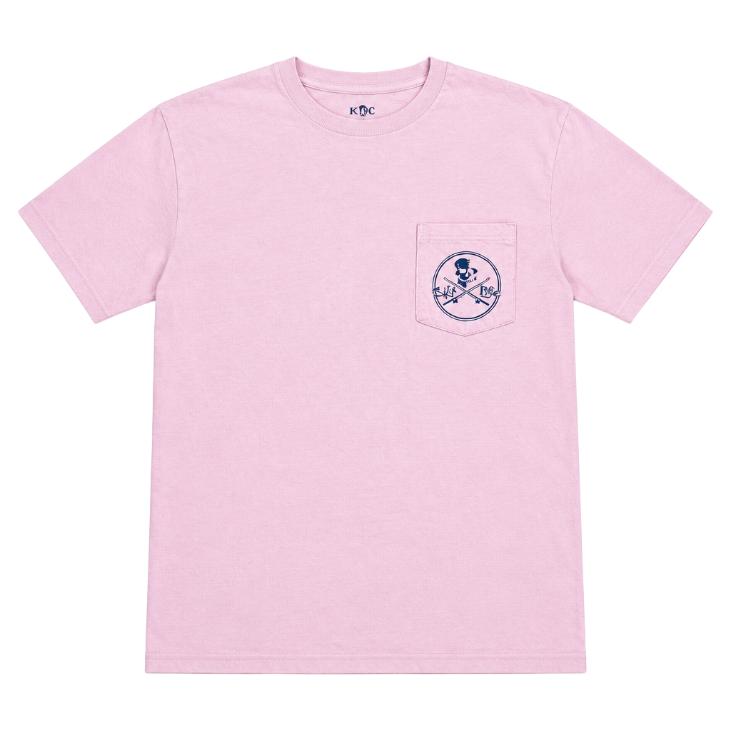 Salt Life Skulls & Poles Pocket T-Shirt Size Med Pink 1