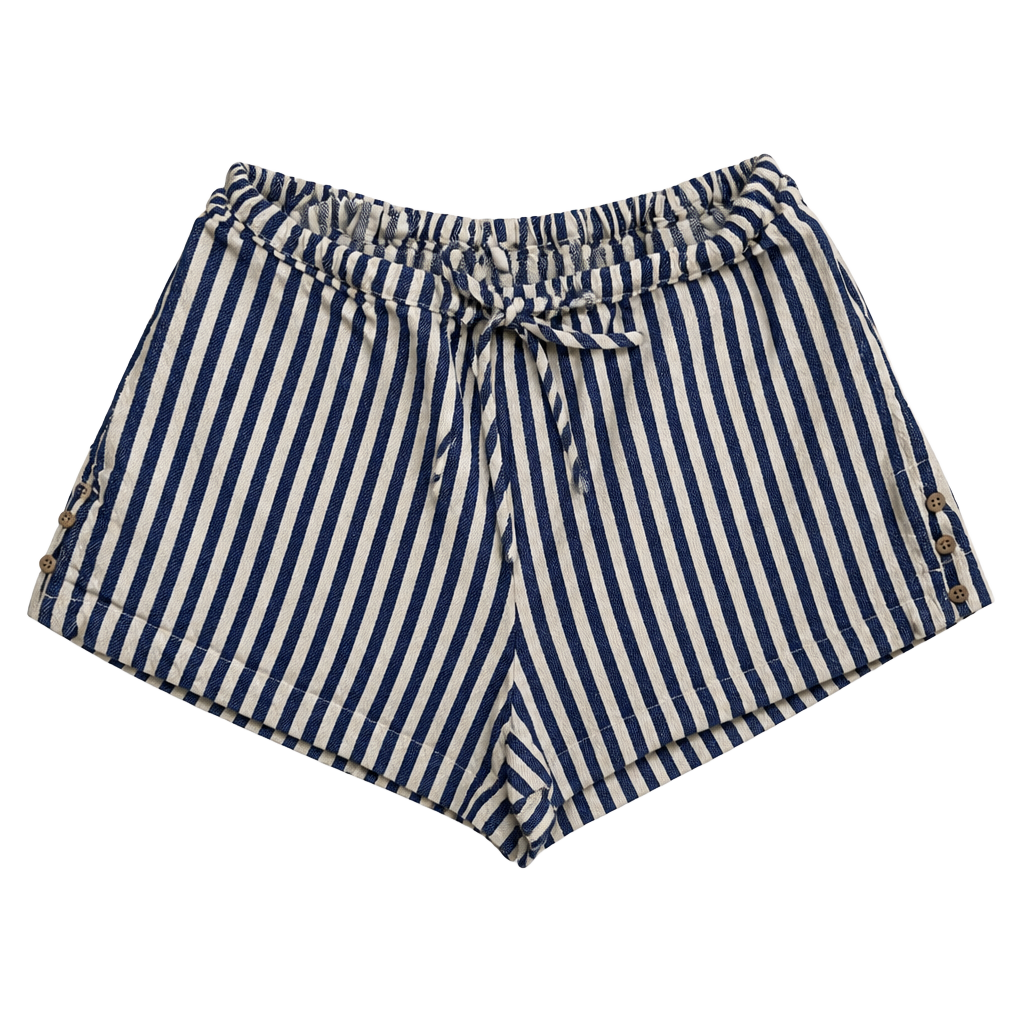 Cali 1850 Striped Shorts Size M Blue White Tie Waist Nautical 1