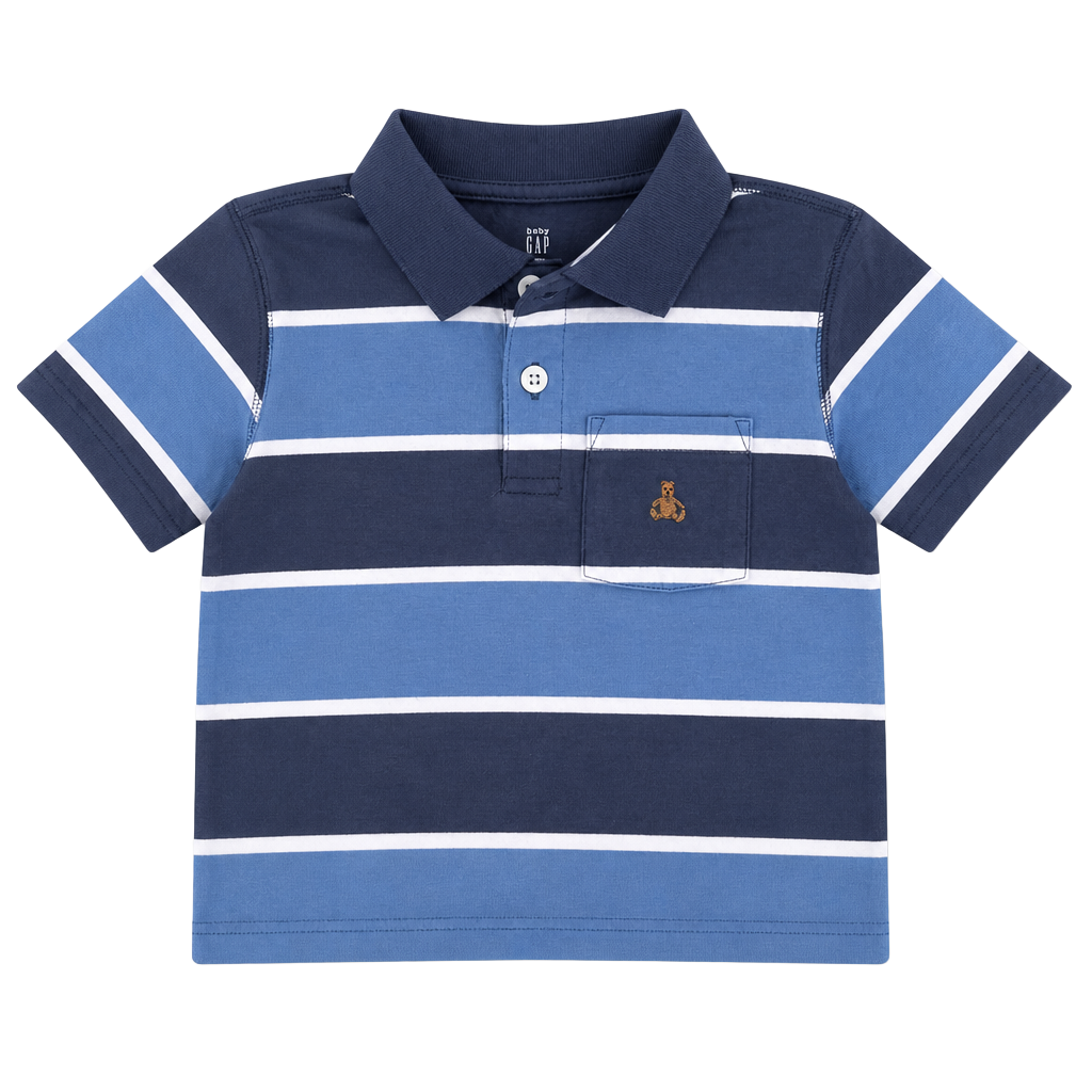 Baby Gap Striped Polo Shirt Size 4T Blue White 1