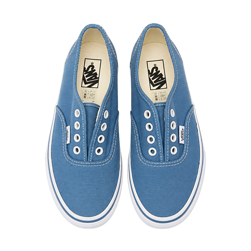 Vans Authentic Kids Size US 3.0 Blue Canvas Sneakers 1
