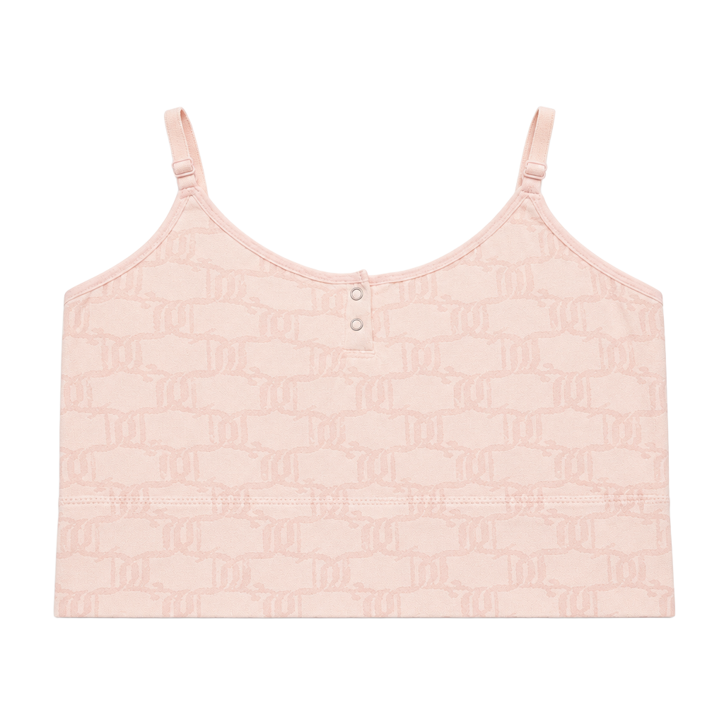 Juicy Couture Seamless Bralette Size 3X Pink Monogram Logo Tank Top 1