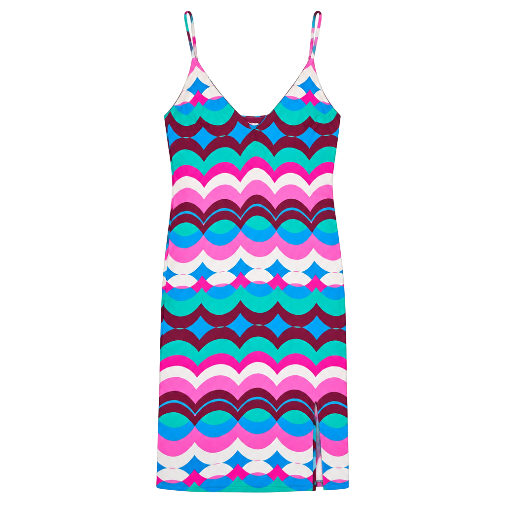 Olivaceous Slip Dress Size S Multicolored Geometric 1