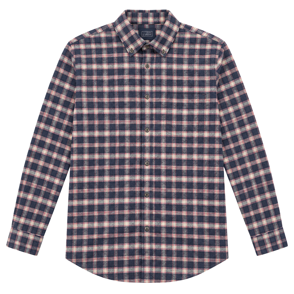 14th & Union Plaid Flannel Shirt Mens Size S Trim Fit 1