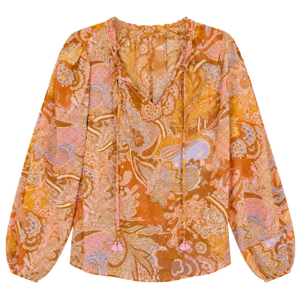 Rachel Zoe Paisley Silk Blouse 1