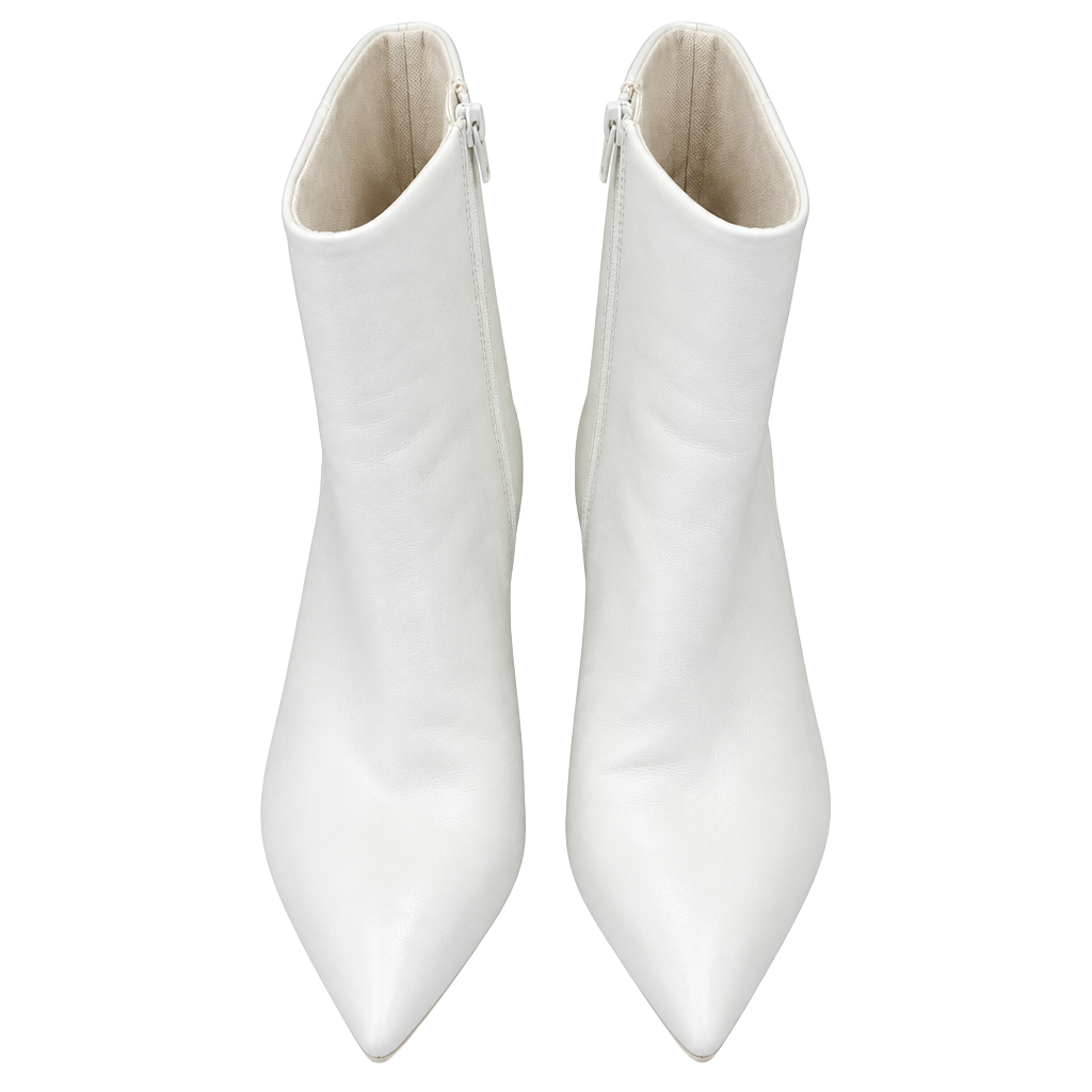 Open Edit White Ankle Boots 1