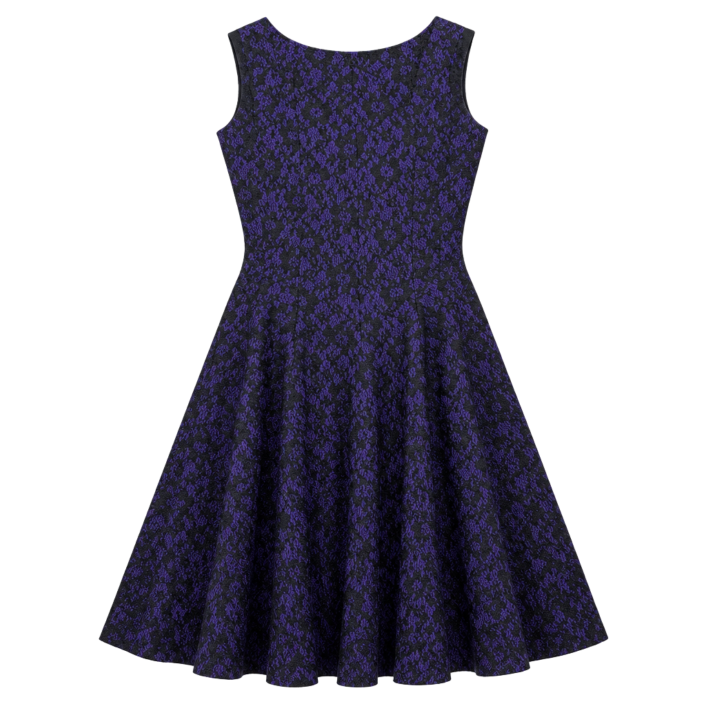 b michael AMERICA RED collection Dress Size 8 Purple Black Lace Sleeveless 1
