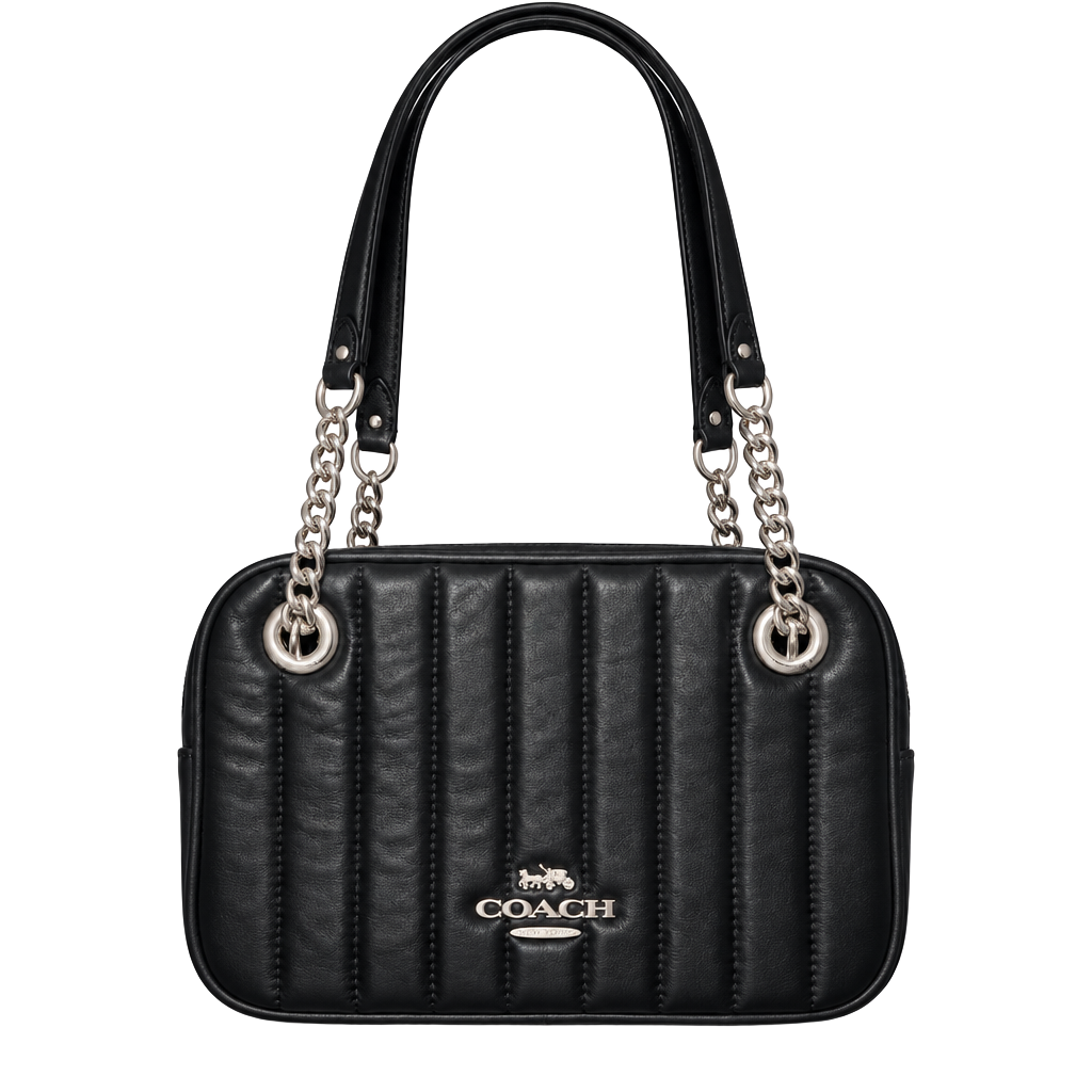Coach leather puffy crossbody chain bag and 1
