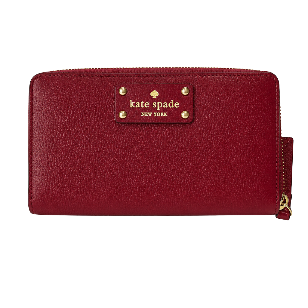 Kate Spade New York Red Leather Zip Around Wallet
1