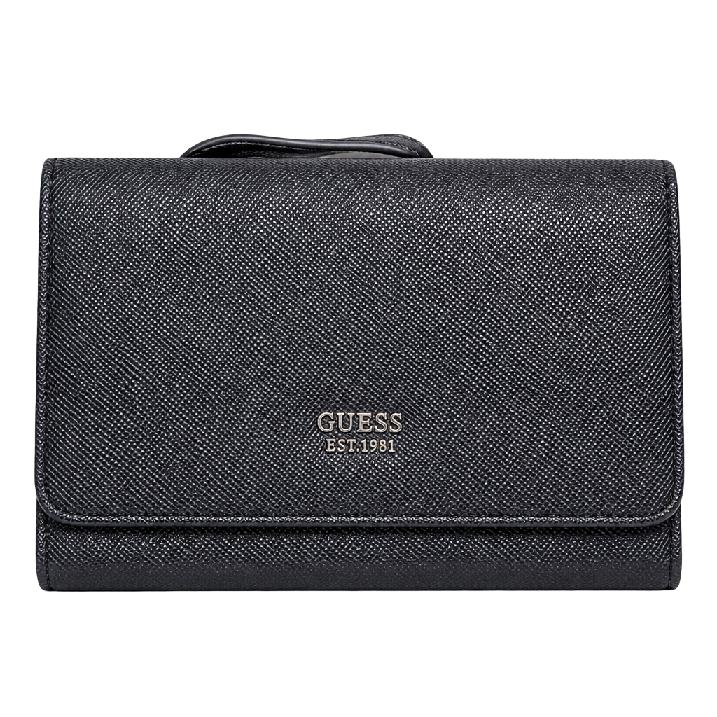Guess Black Saffiano Faux Leather Clutch Wallet 1