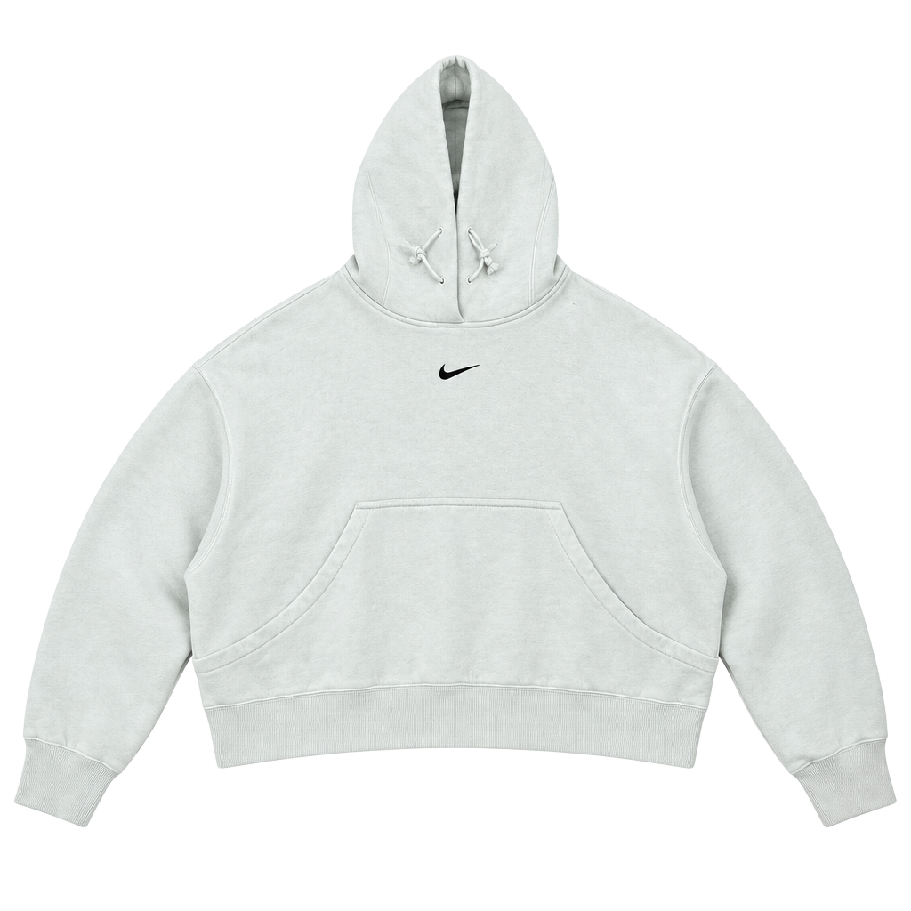 Vintage y2k white Nike center swoosh embroidered cropped 1