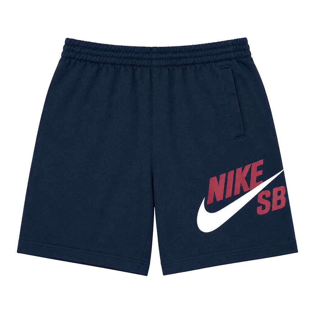 Nike SB Logo Athletic Shorts Navy Blue 1