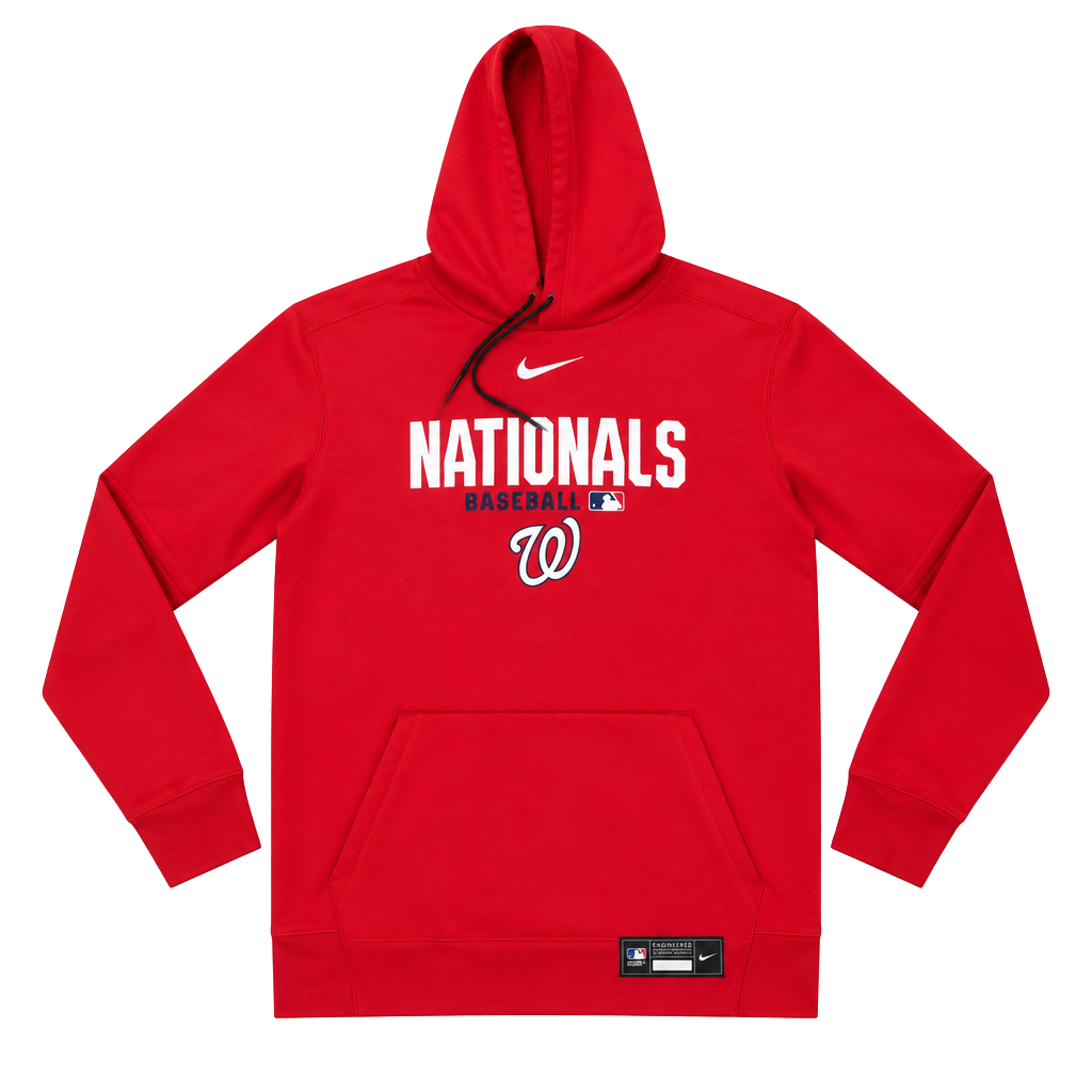 Nike team issued MLB Washington Nationals Therma-Fit Hoodie Size M Red 1