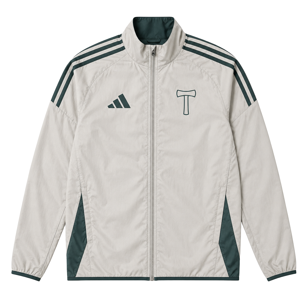 Adidas Reversible Windbreaker Jacket Beige Green 1