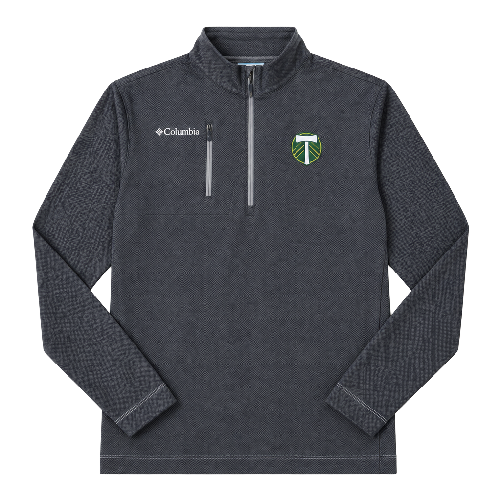 Columbia Portland Timbers Quarter-Zip Pullover Size L Gray Omni-Heat 1