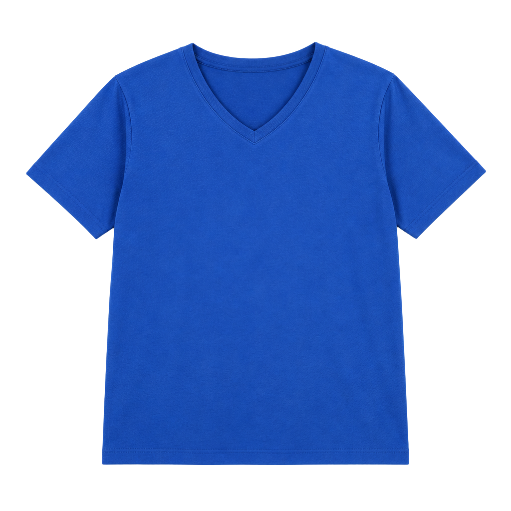 Chico's True Color Tees V-Neck Shirt Size 2 Blue Cotton 1