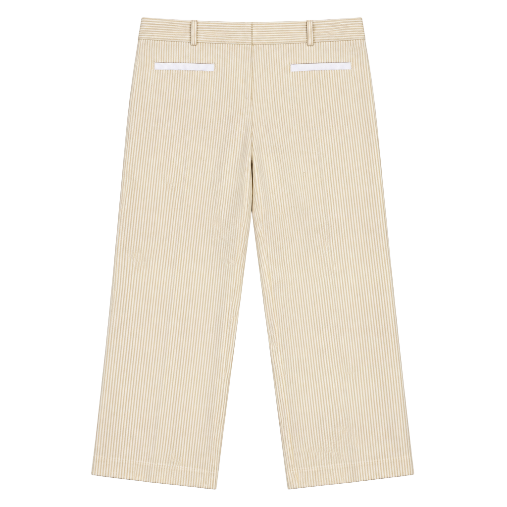 To The Max Striped Pants Size 2 Yellow White Crop Trousers 1