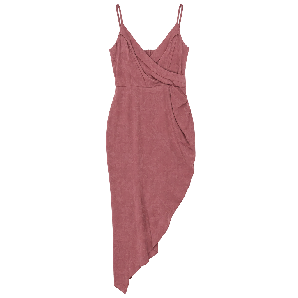 Lulus Let's Celebrate Tonight Mauve Satin Asymmetrical Dress Size S 1