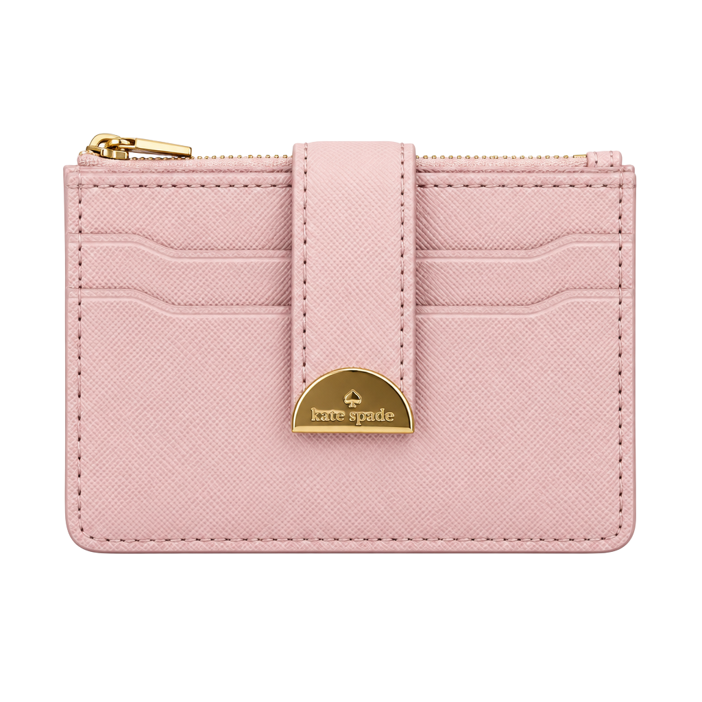 The Marc Jacobs The Softshot Top Zip Card Holder Pink Leather 1