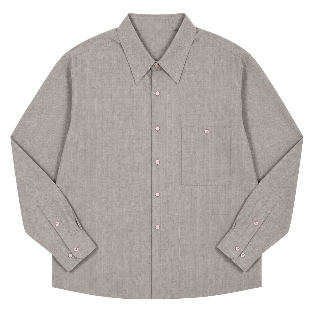 Vintage Pierre Cardin Men's Large Gray Plaid Long Sleeve Button Up Shirt 1