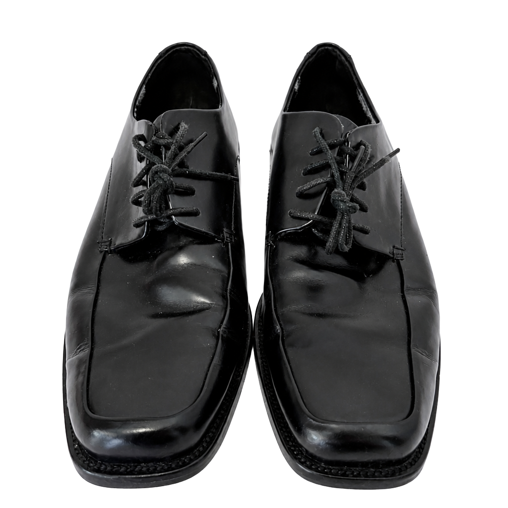 Calvin Klein Hamilton II Men's Black Leather Square Toe Oxford Dress Shoes 1
