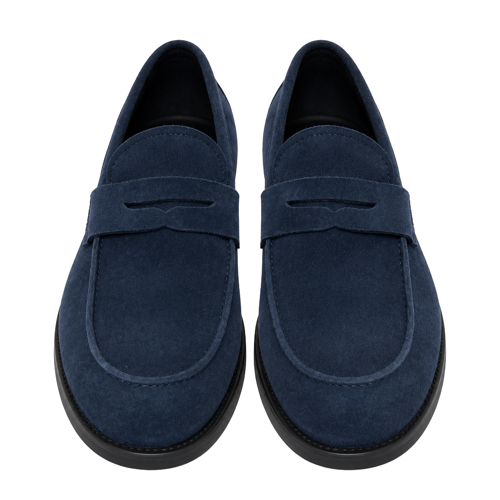 J.Crew Navy Suede Penny Loafers 1