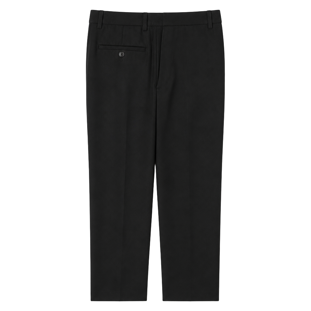 David Taylor Men's Black Poly Rayon Flat Front Dress Slacks 38 x 29 1