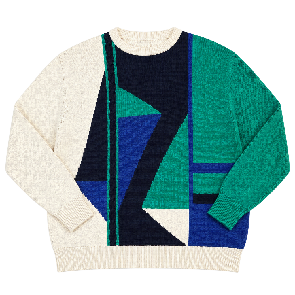 COLOUR BLOCK SWEATER SECOND HAND 1
