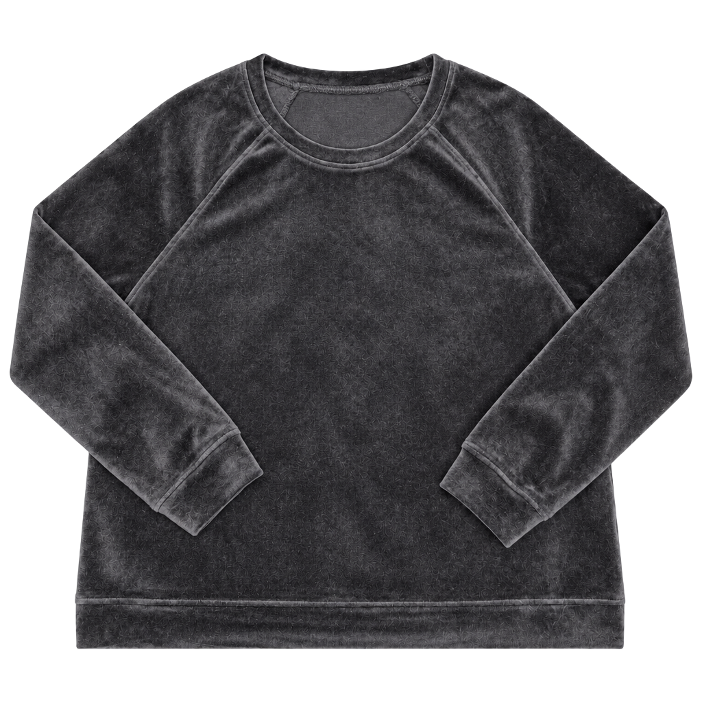 Gloria Vanderbilt Velour Sweatshirt Size L Gray 1