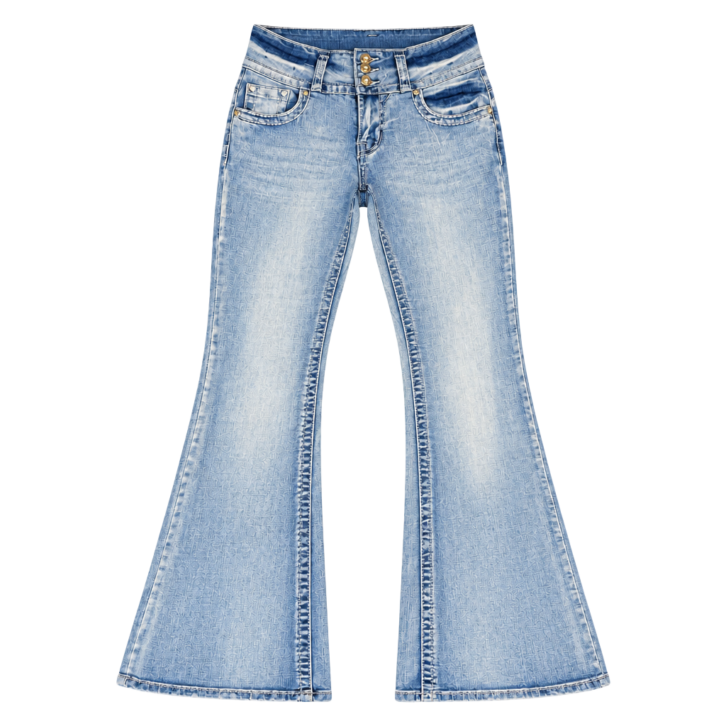 SKY Premium Denim Jeans Size 1/2 Cross Embellished Flare 1