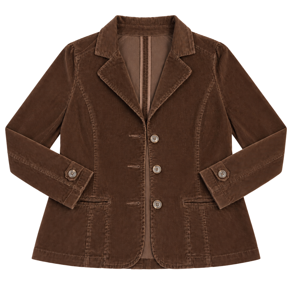 St. John's Bay Corduroy Blazer Petite PL Brown 1