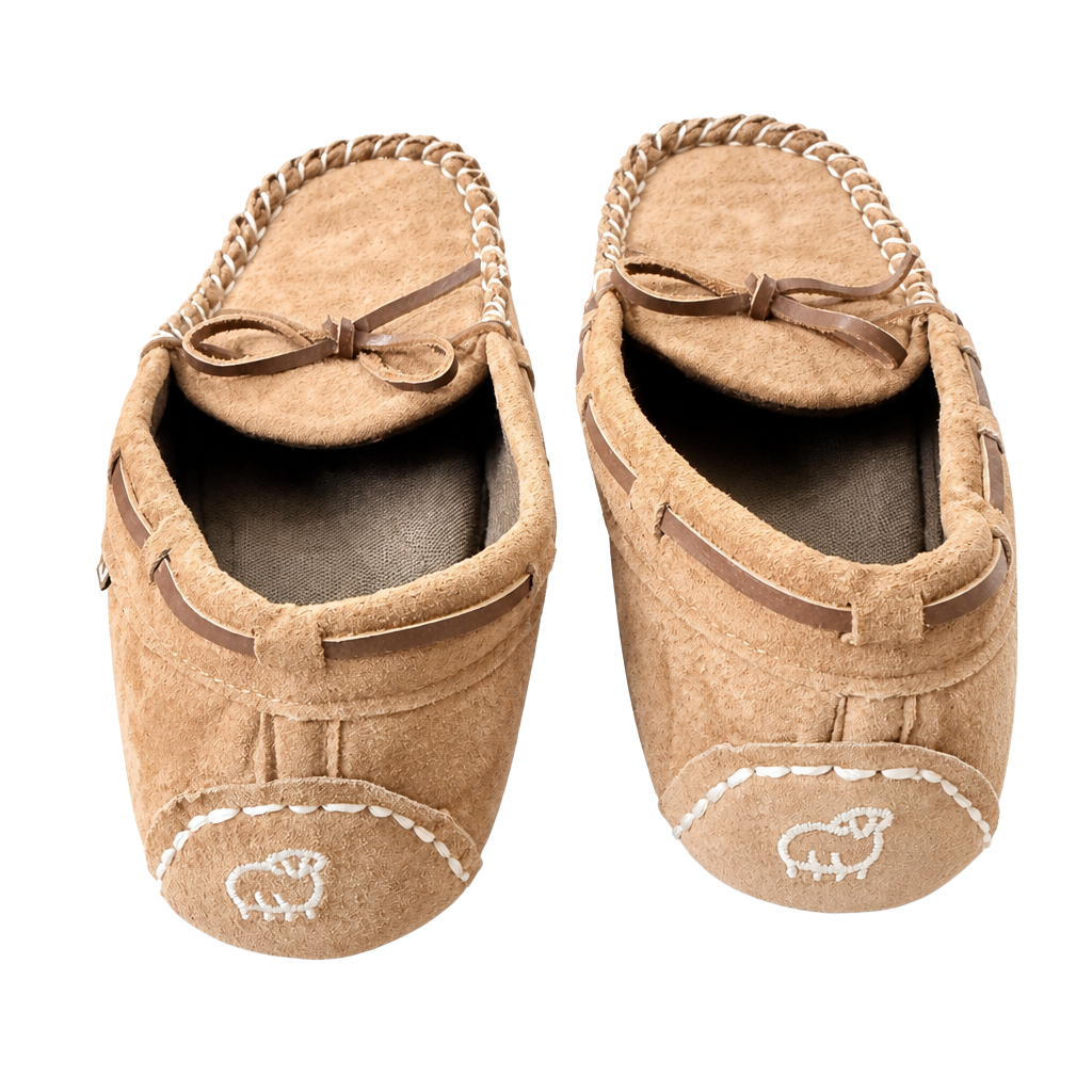 Lamo Women's Suede Moccasin Slippers Size 10 Brown 1