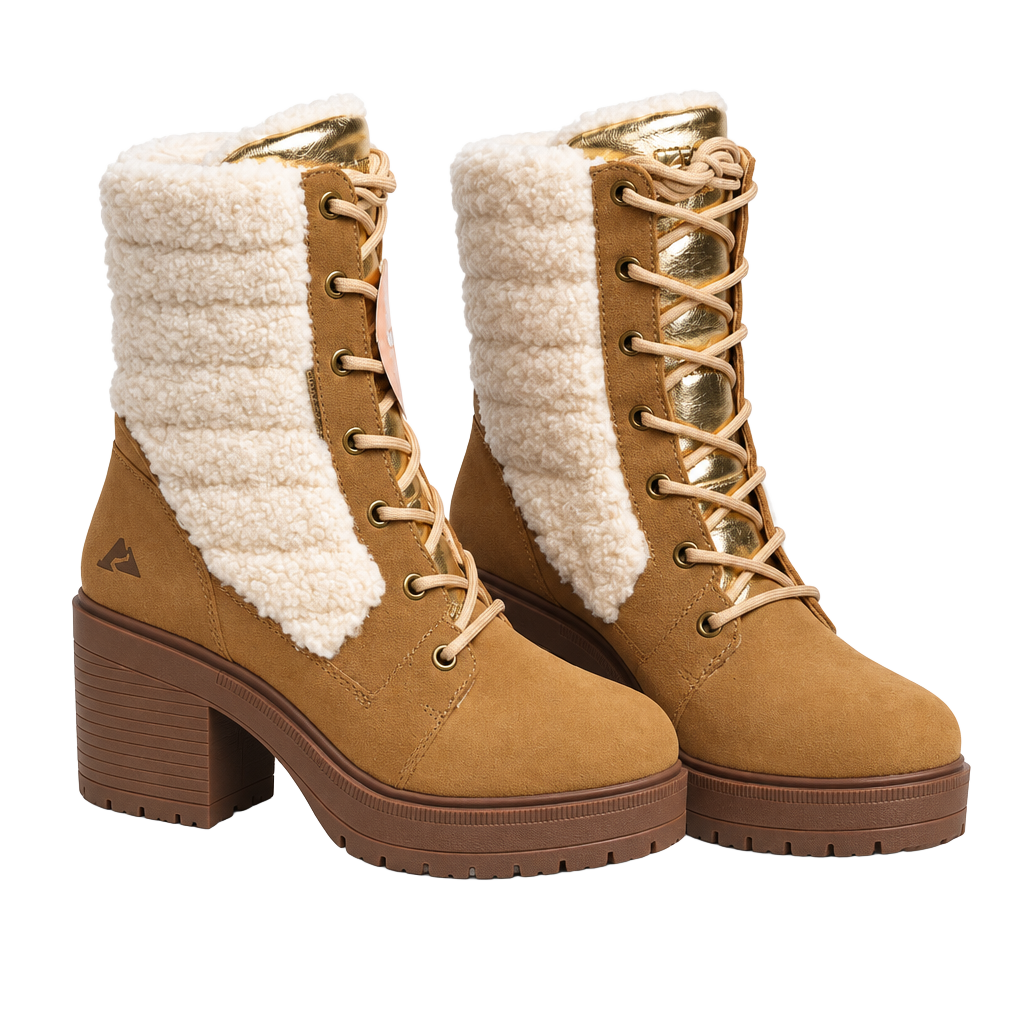 Ozark Trail Women's Waterproof Heeled Combat Winter Boots 1