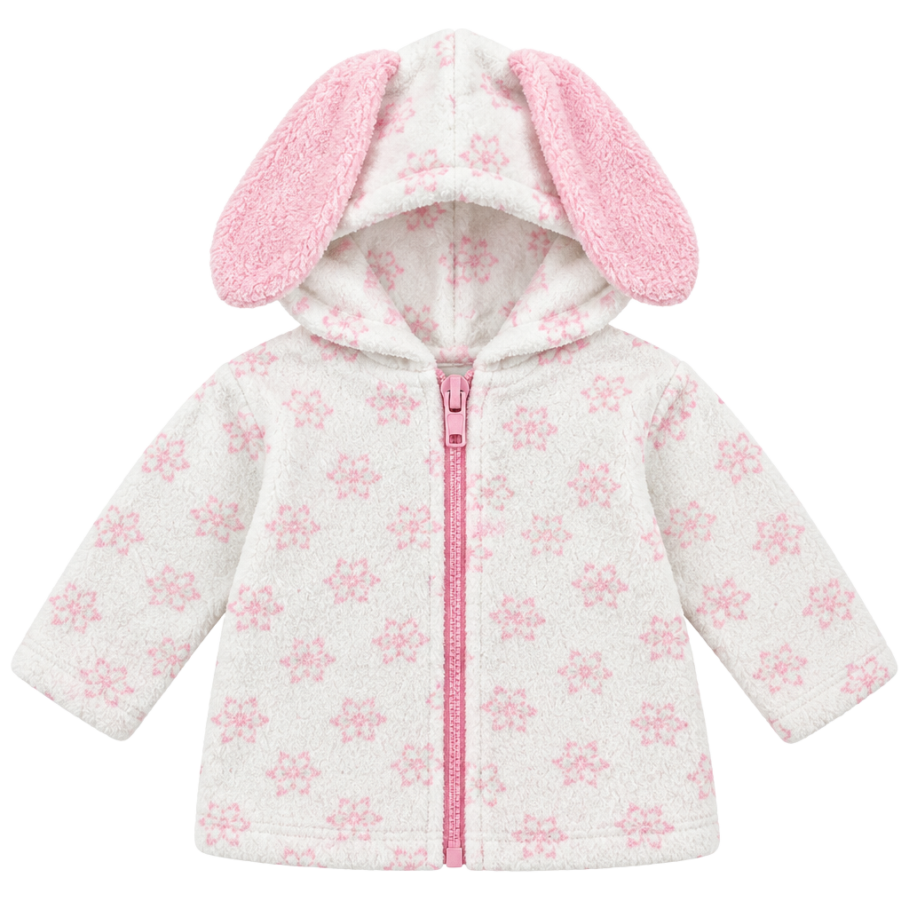 Vintage Gerber Pink Snowflake Fleece Hooded Sleep Sack Bunting Size 6 Months 1