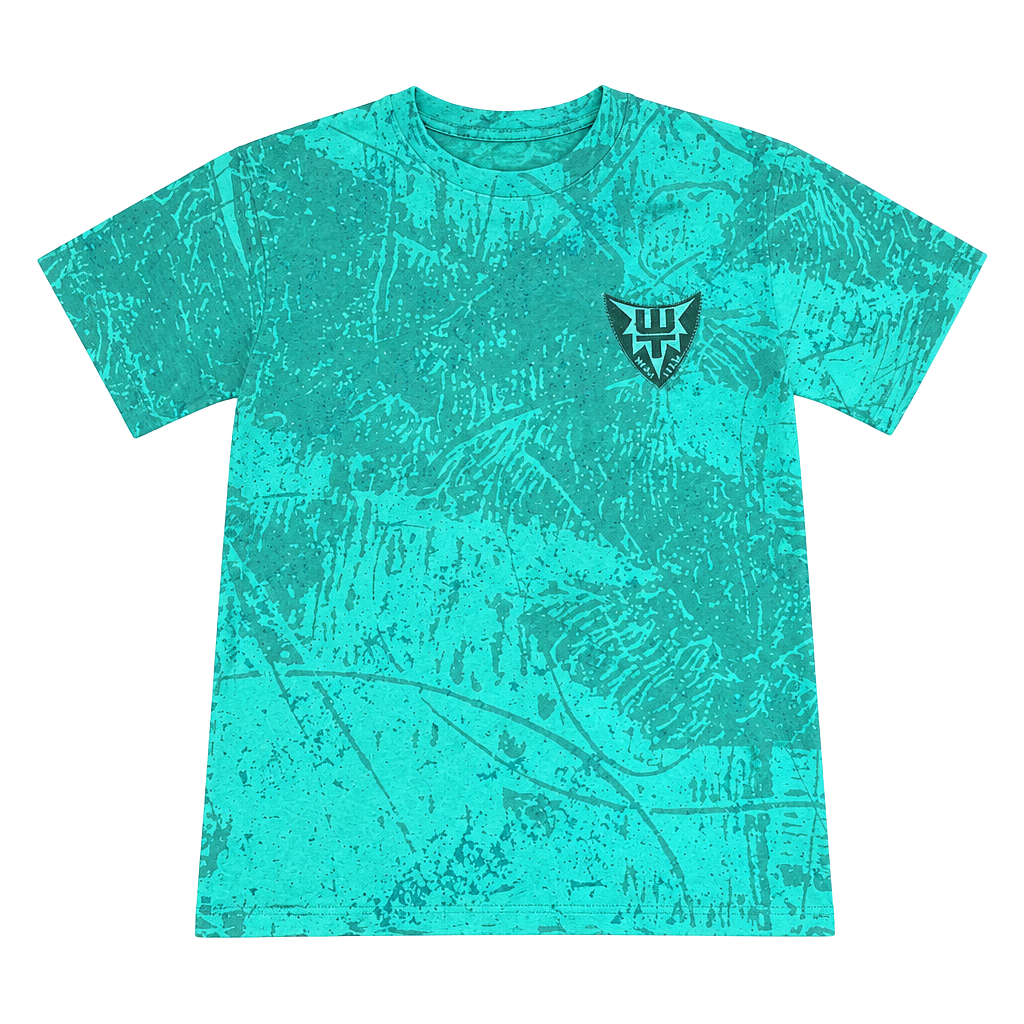 Ocean Pacific T-Shirt Size Big Vintage 1991 Teal All Over Print Graphic 1