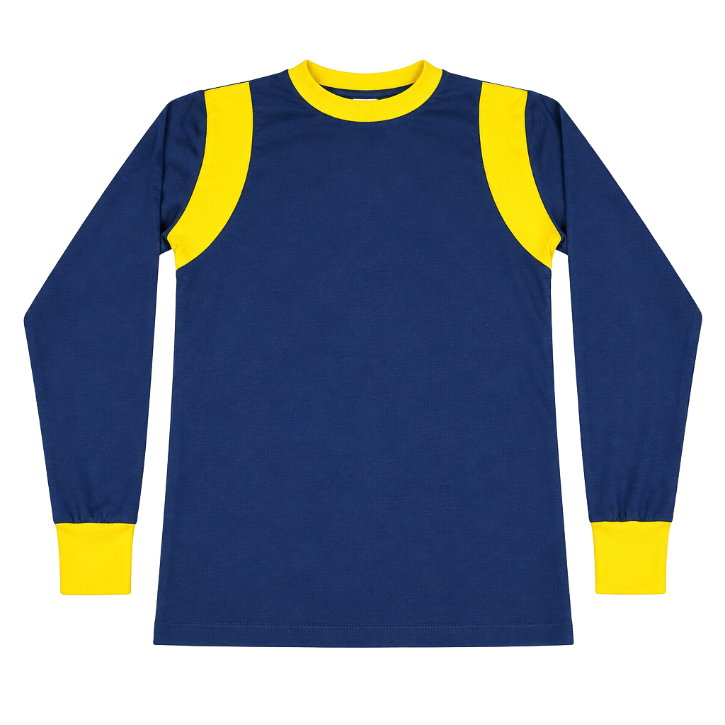 Abels Long Sleeve Shirt Size 14 Blue Yellow Vintage 1