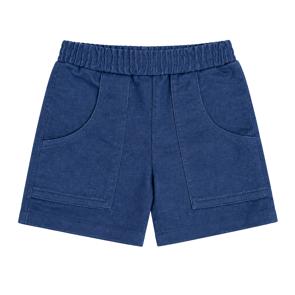 Vintage Navy Blue Pocket Shorts 1