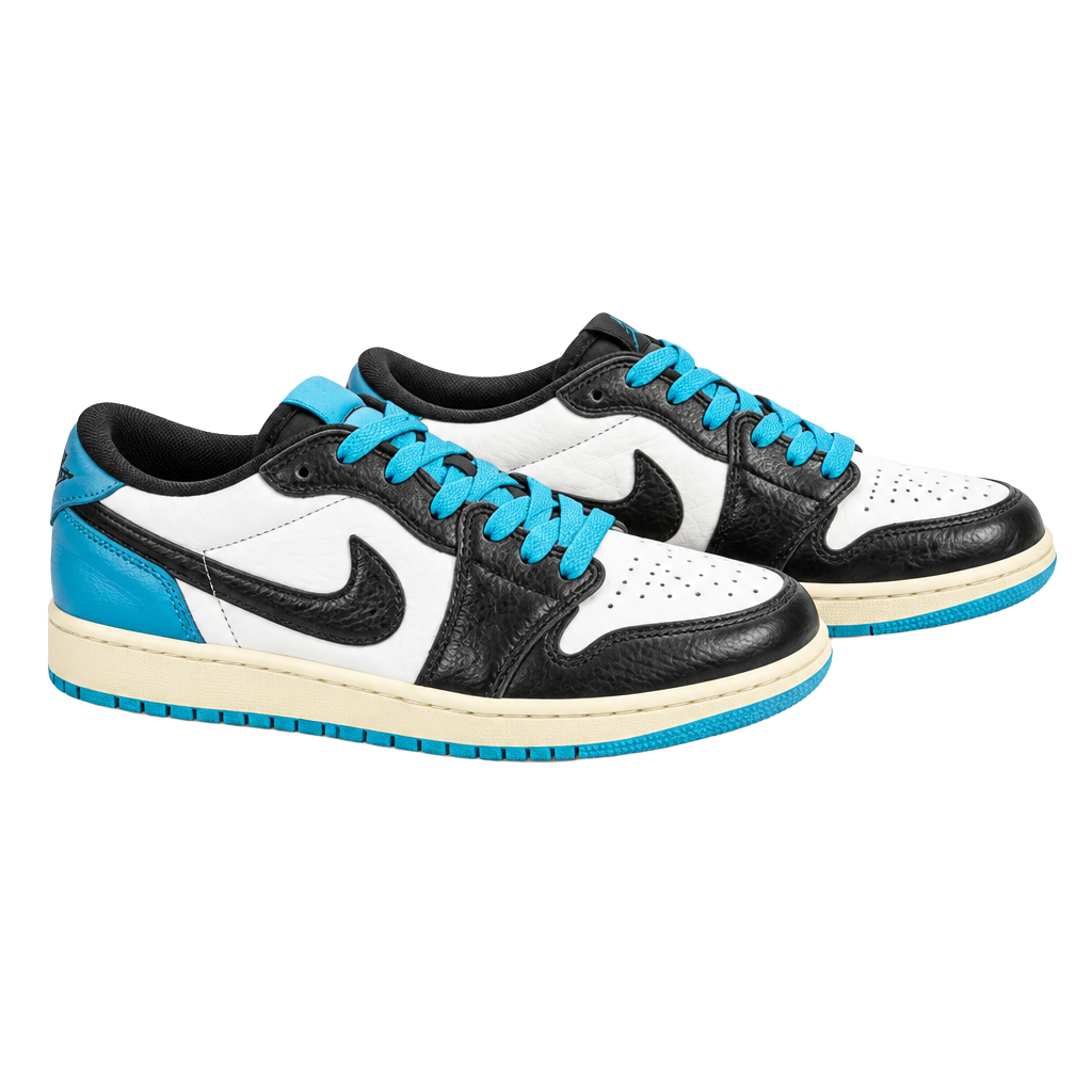 Nike Air Jordan 1 Low Size 7 Black Blue White Sneakers CZ0858-104 1