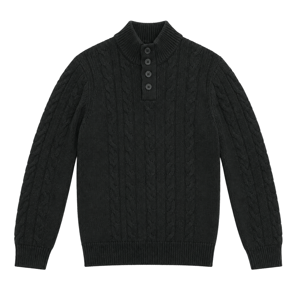 Eddie Bauer Cable Knit Sweater Size TXL Green Cotton Button 1