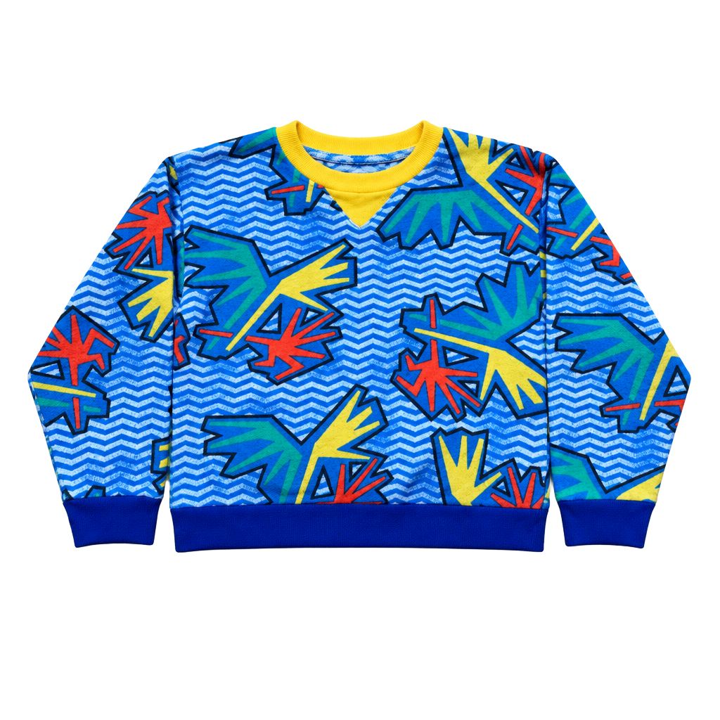 Ocean Pacific Crewneck Sweatshirt Size M (5-6) Blue Vintage 90s Surf 1