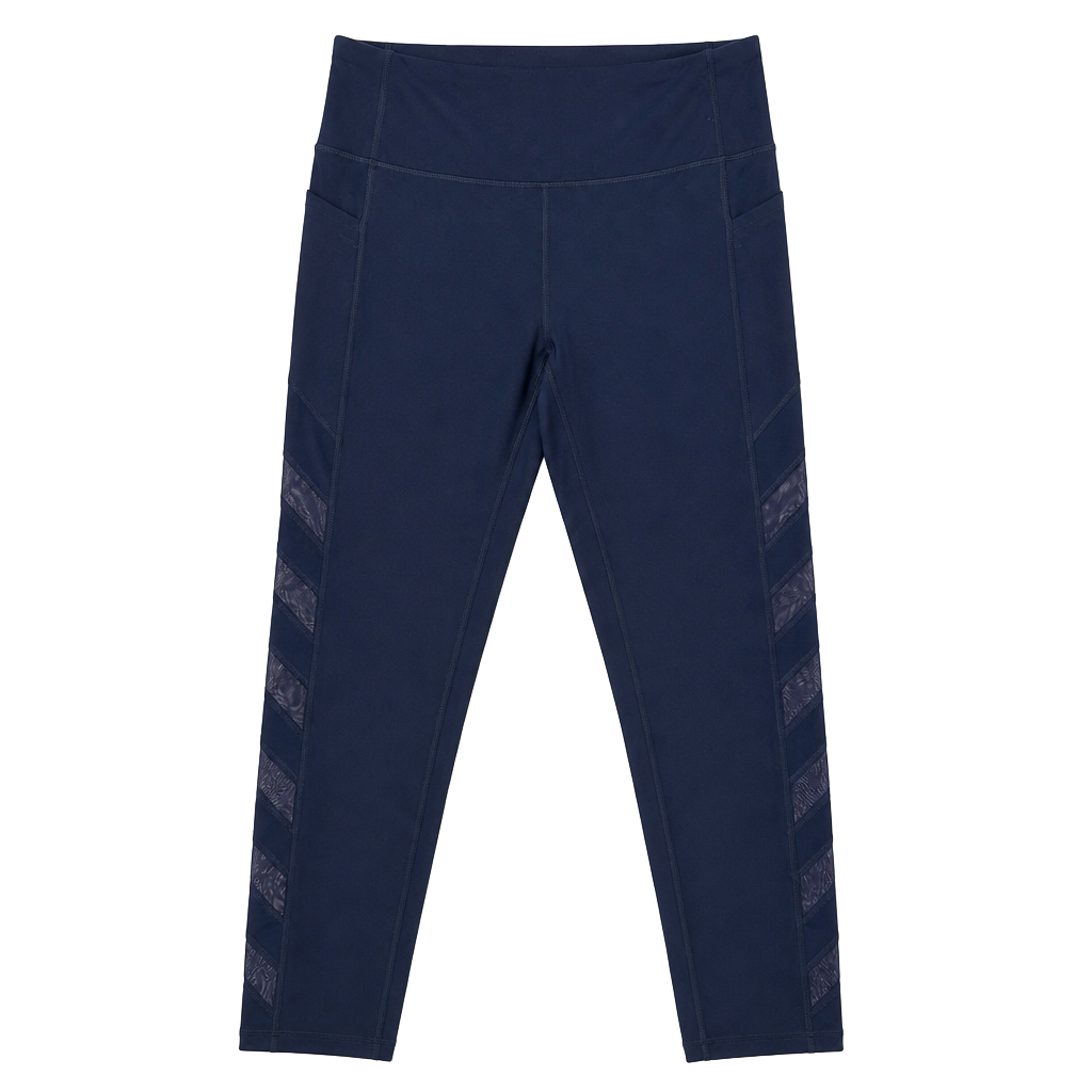Victoria Sport Knockout Size XL Navy Blue Mesh Workout Leggings 1