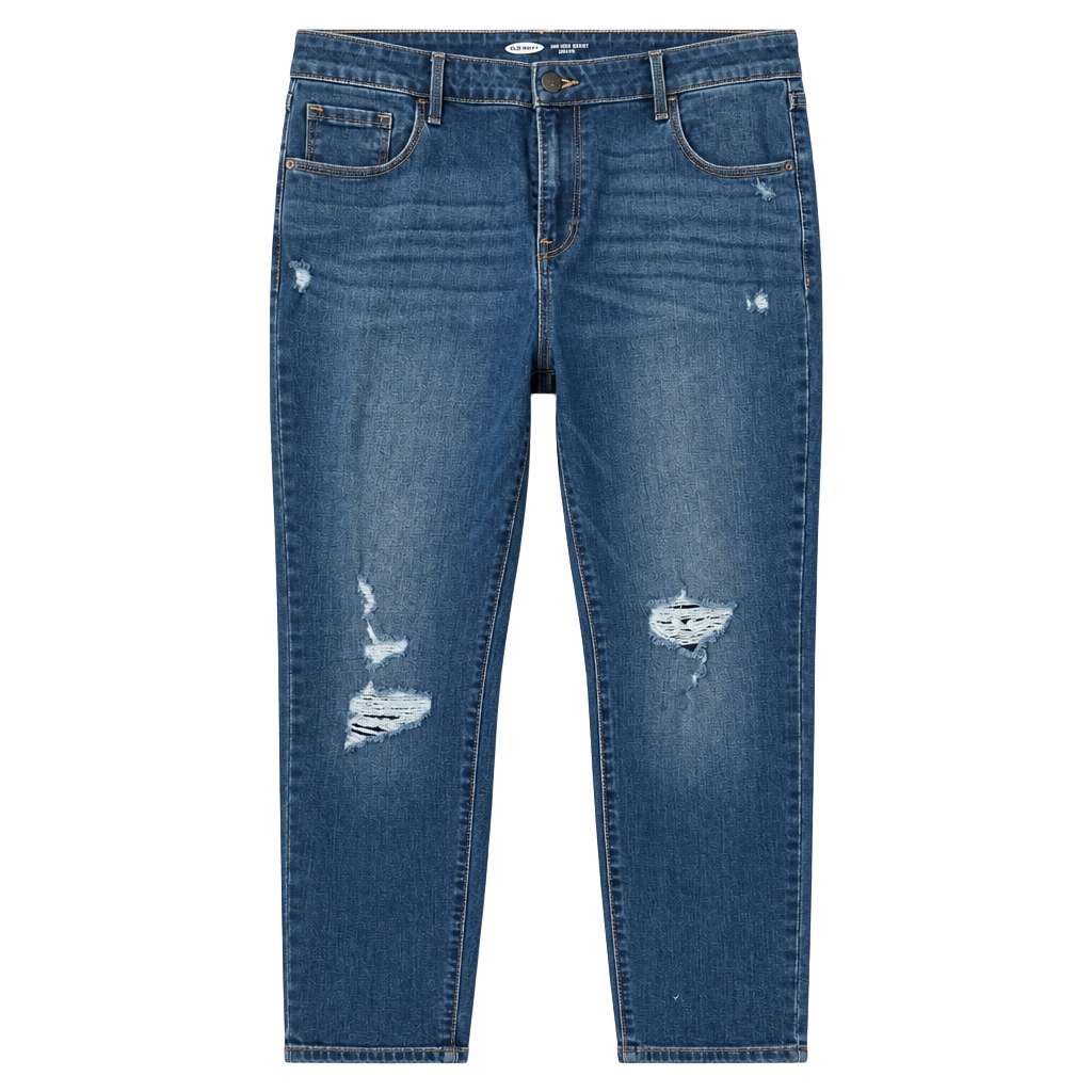 Old Navy Pop Icon Skinny Jeans Size 20 Distressed Mid-Rise Denim 1