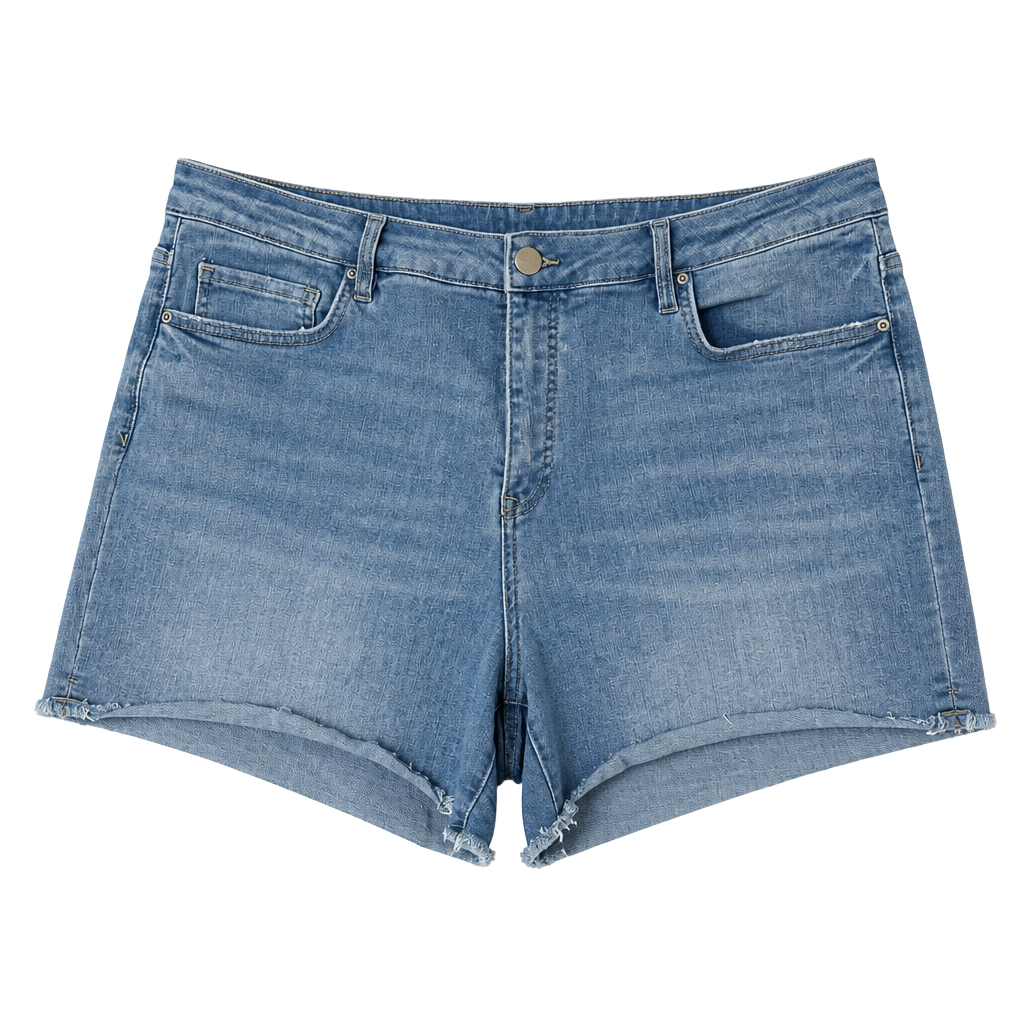 RFM Denim Shorts Size 3X Blue High Rise Raw Hem Plus Size 1