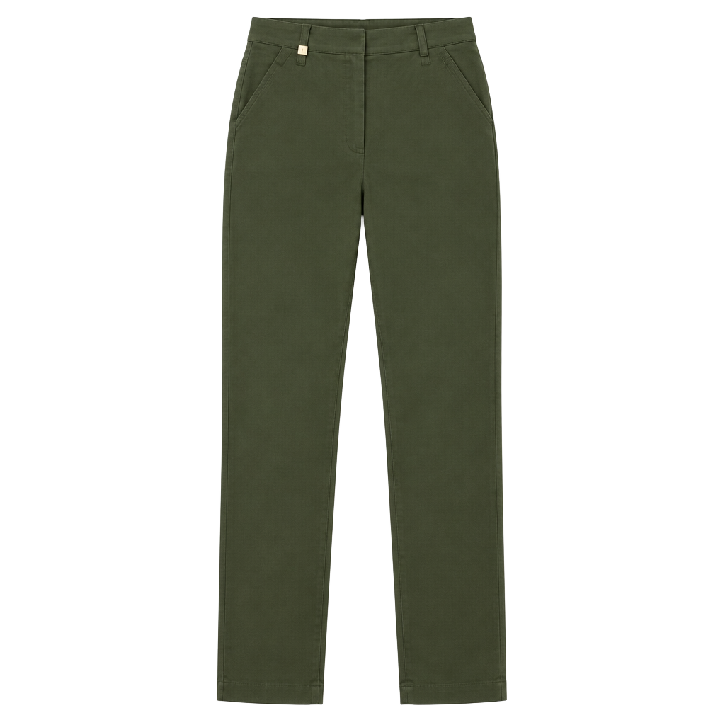 White House Black Market Slim Ankle Pants Size 12 Olive Green Office Travel 1
