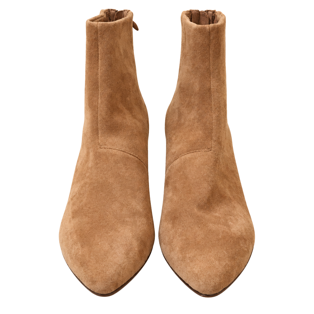 Clarks Teresa Suede Ankle Boots Tan Block Heel Women’s Size 8.5 1